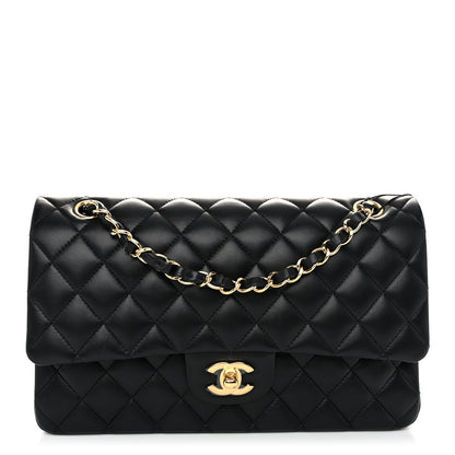 Chanel Lambskin Quilted Medium Double Flap Black 1 of 10