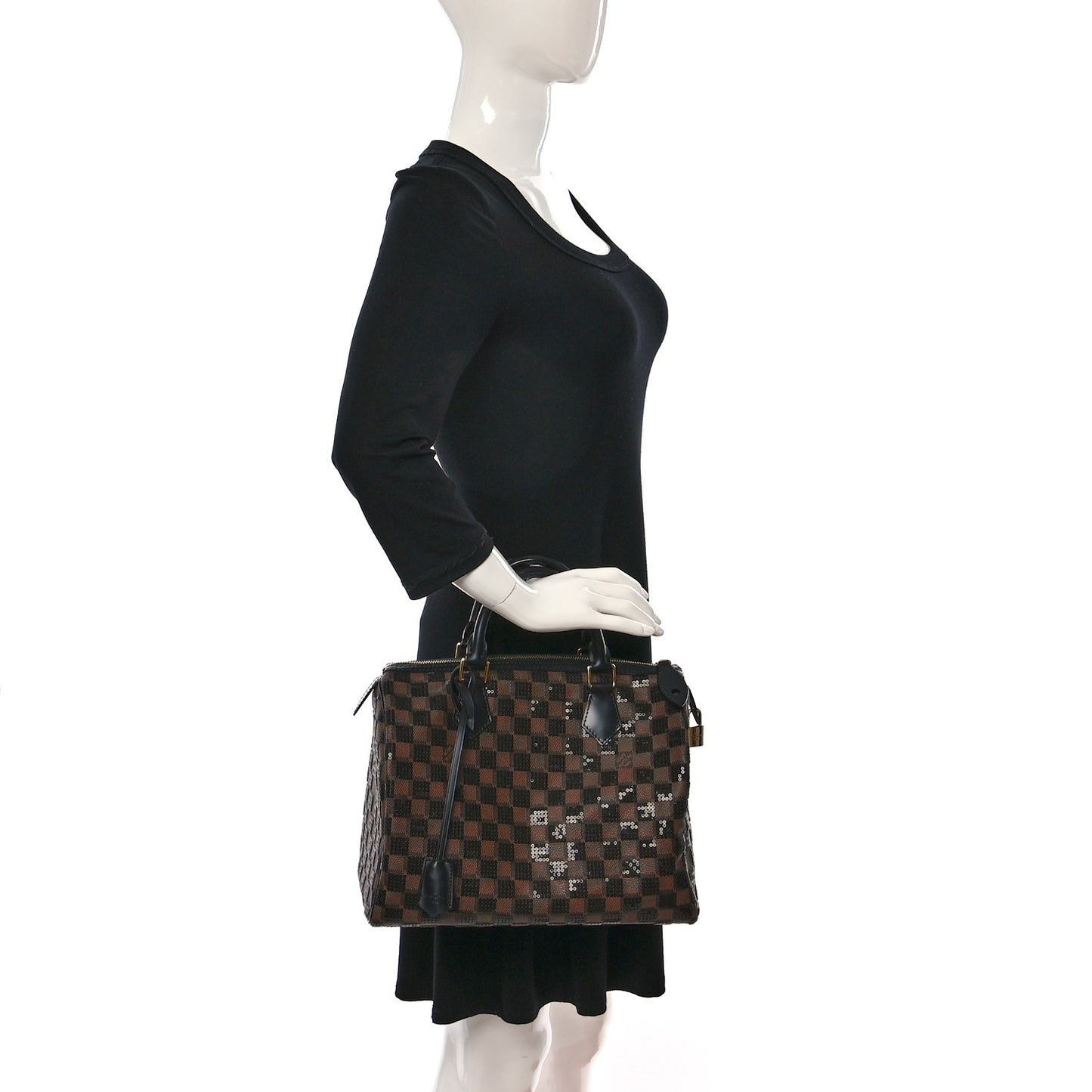 Damier Paillettes Speedy 30 Black