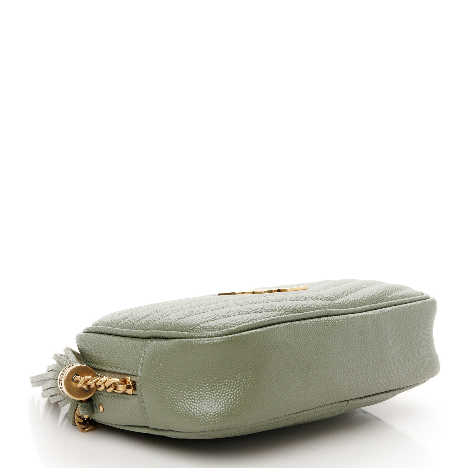 Saint Laurent Grain De Poudre Matelasse Monogram Mini Lou Camera Bag Pistachio 4 of 10