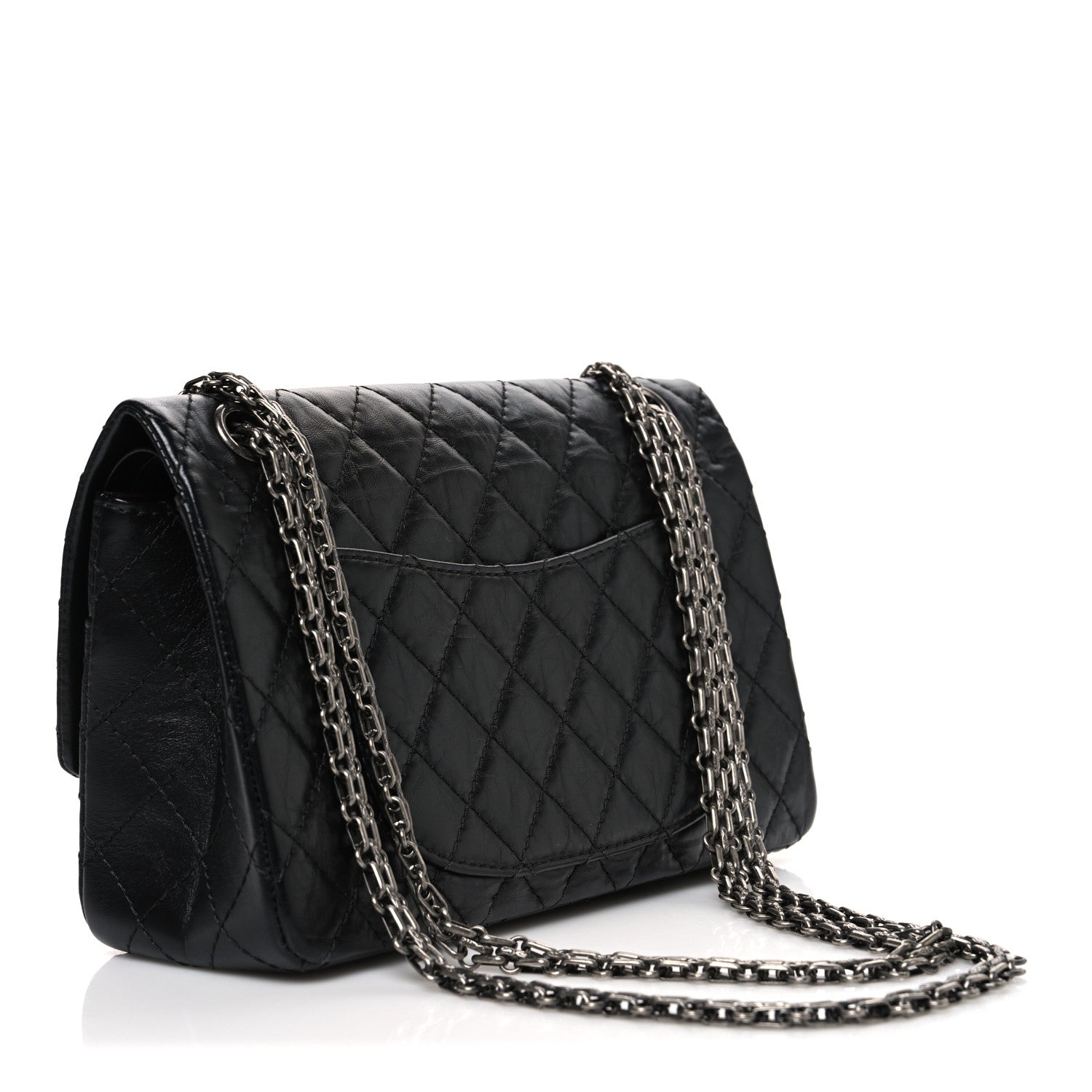 Chanel Aged Calfskin Quilted 2.55 Reissue 225 Flap Black 3 of 10
