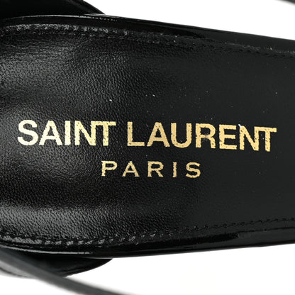 Saint Laurent Patent Calfskin Opyum 85 Sandals 37.5 Black 7 of 10