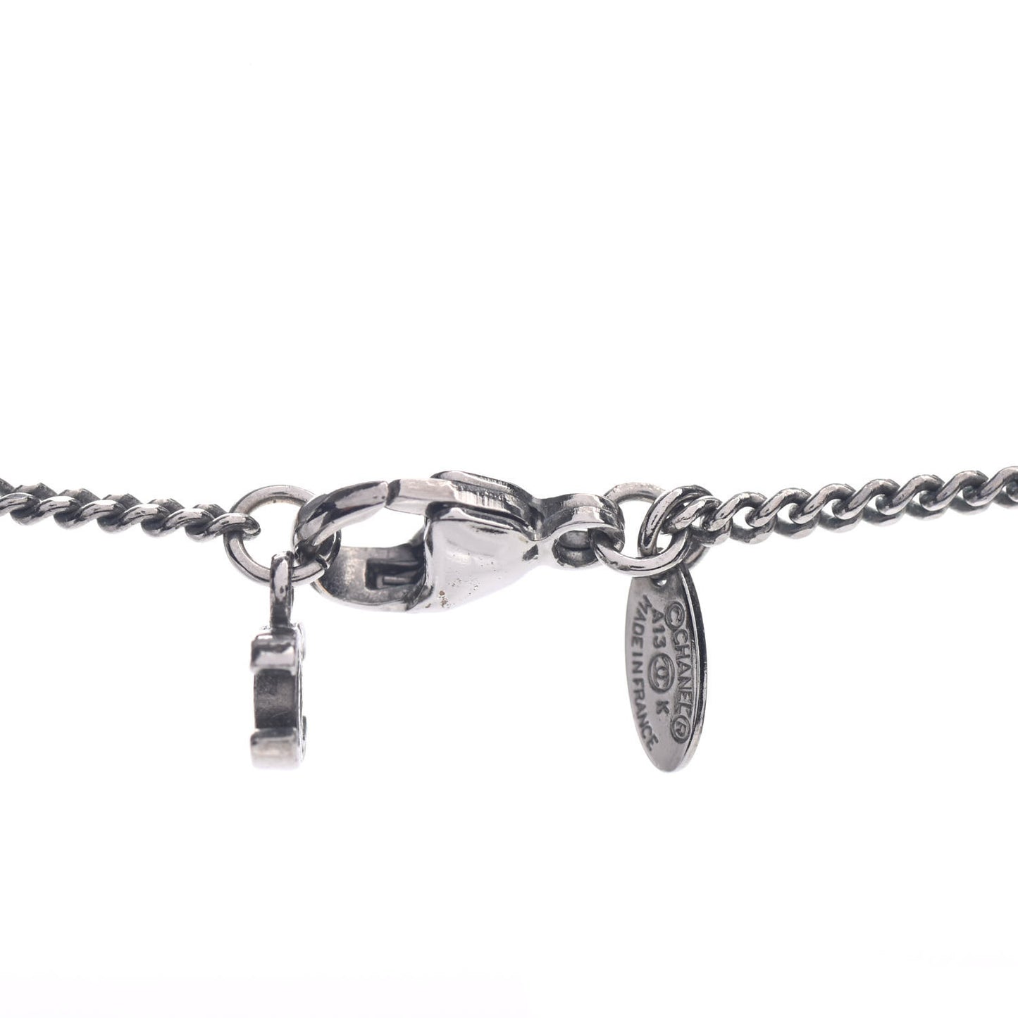 Crystal Timeless CC Necklace Ruthenium