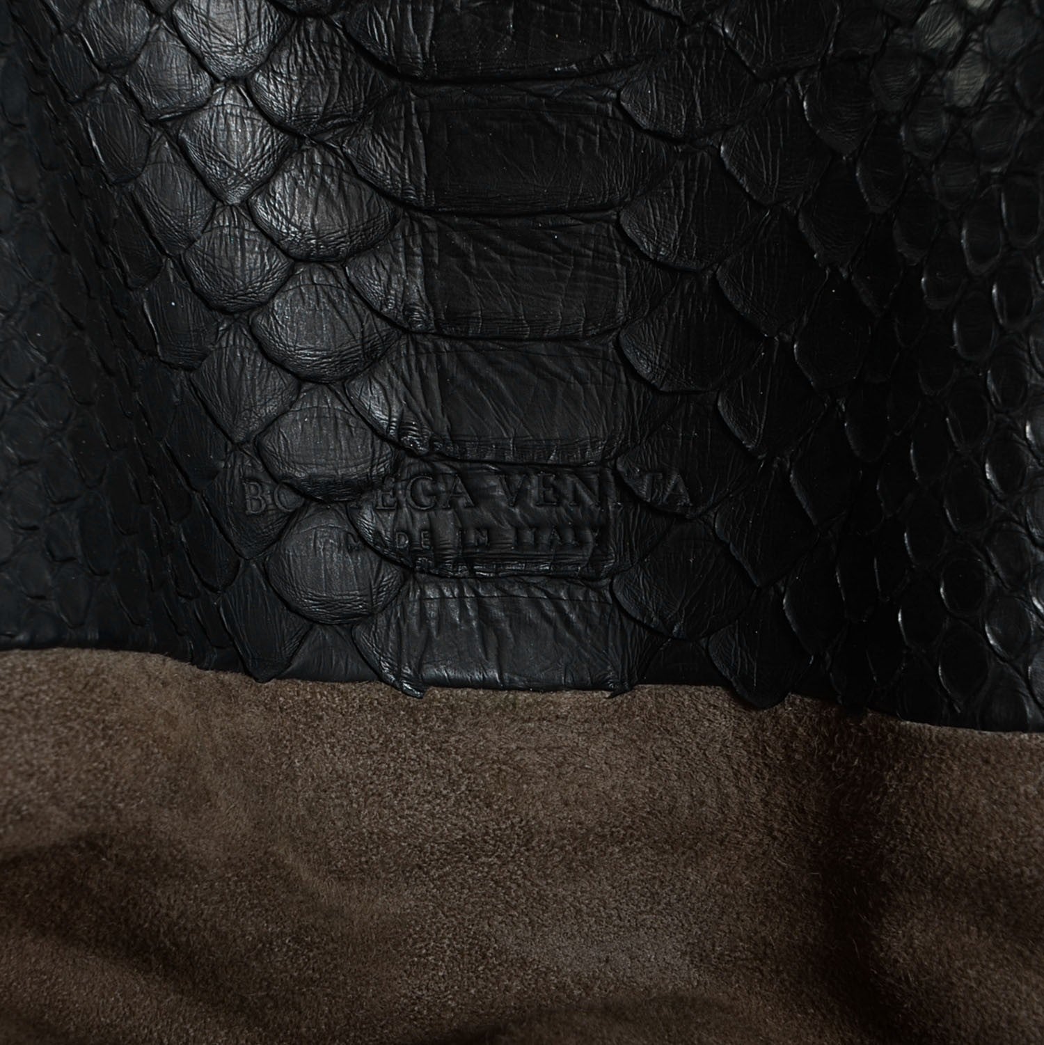 Bottega Veneta BOTTEGA VENETA Python Convertible Tote Bag Black 6 of 9