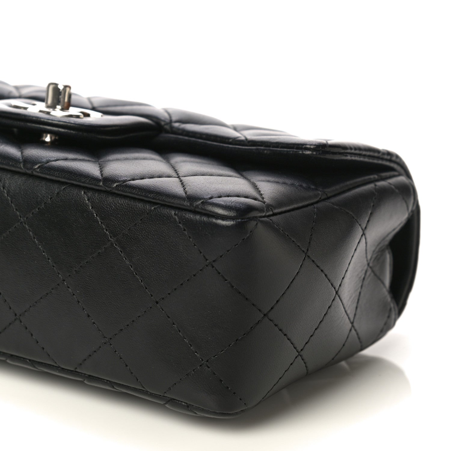 Chanel Lambskin Quilted Mini Rectangular Flap Black 10 of 12