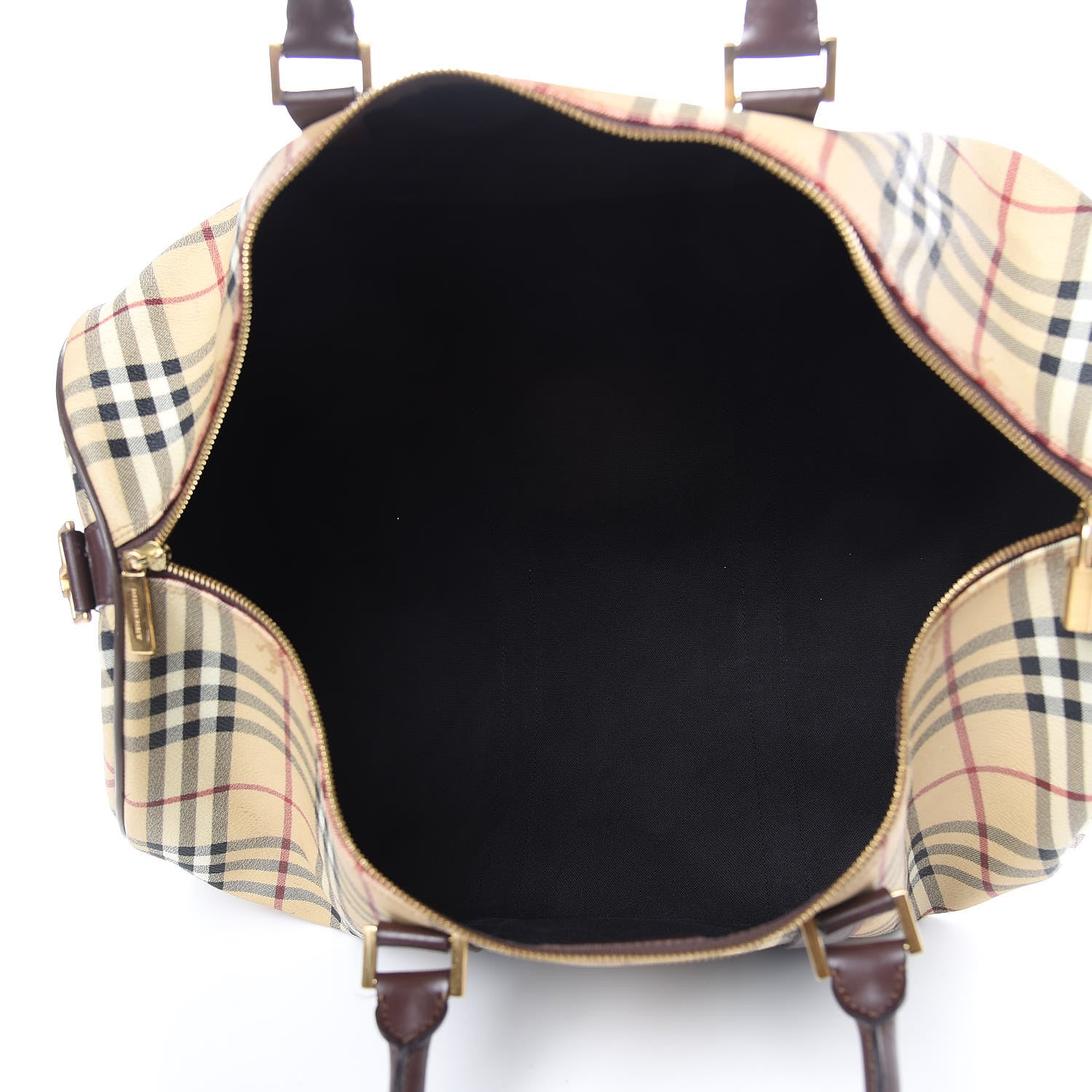 Burberry Haymarket Check Duffle Bag Brown 5 of 17
