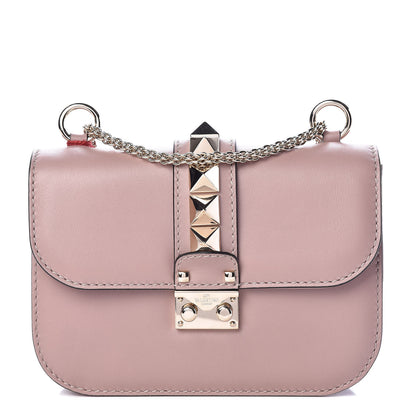 Valentino Garavani Vitello Small Glam Lock Rockstud Flap Poudre 1 of 9