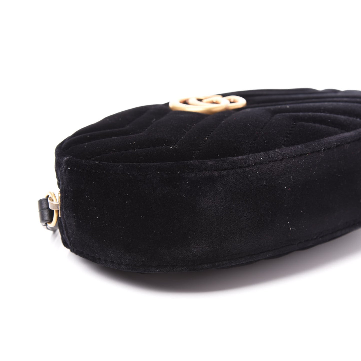 Velvet Matelasse GG Marmont Belt Bag 95 38 Black