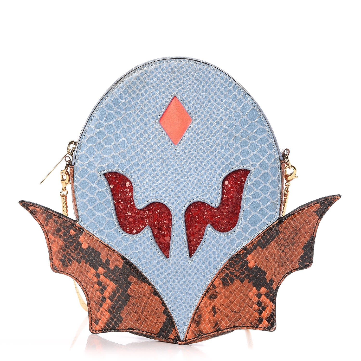 Stella McCartney Faux Python Superstellaheroes Crossbody Bag Blue 1 of 8