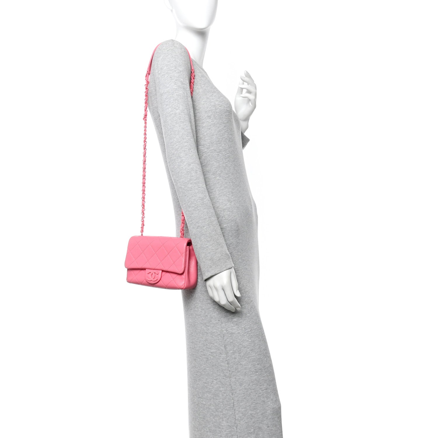 Chanel Caviar Quilted Mini Incognito Square Flap Pink 2 of 10