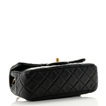 Chanel Lambskin Quilted Mini Rectangular Pearl Crush Flap Black 4 of 14