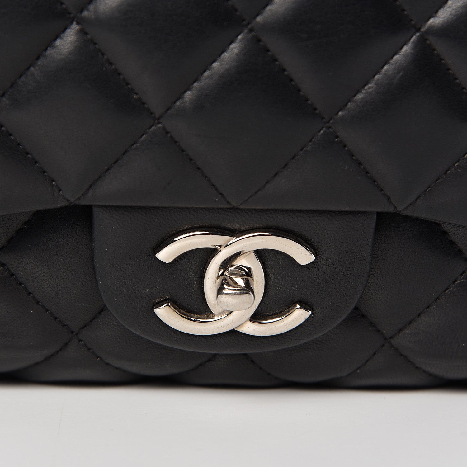 Chanel Lambskin Quilted Maxi Double Flap Black 8 of 18