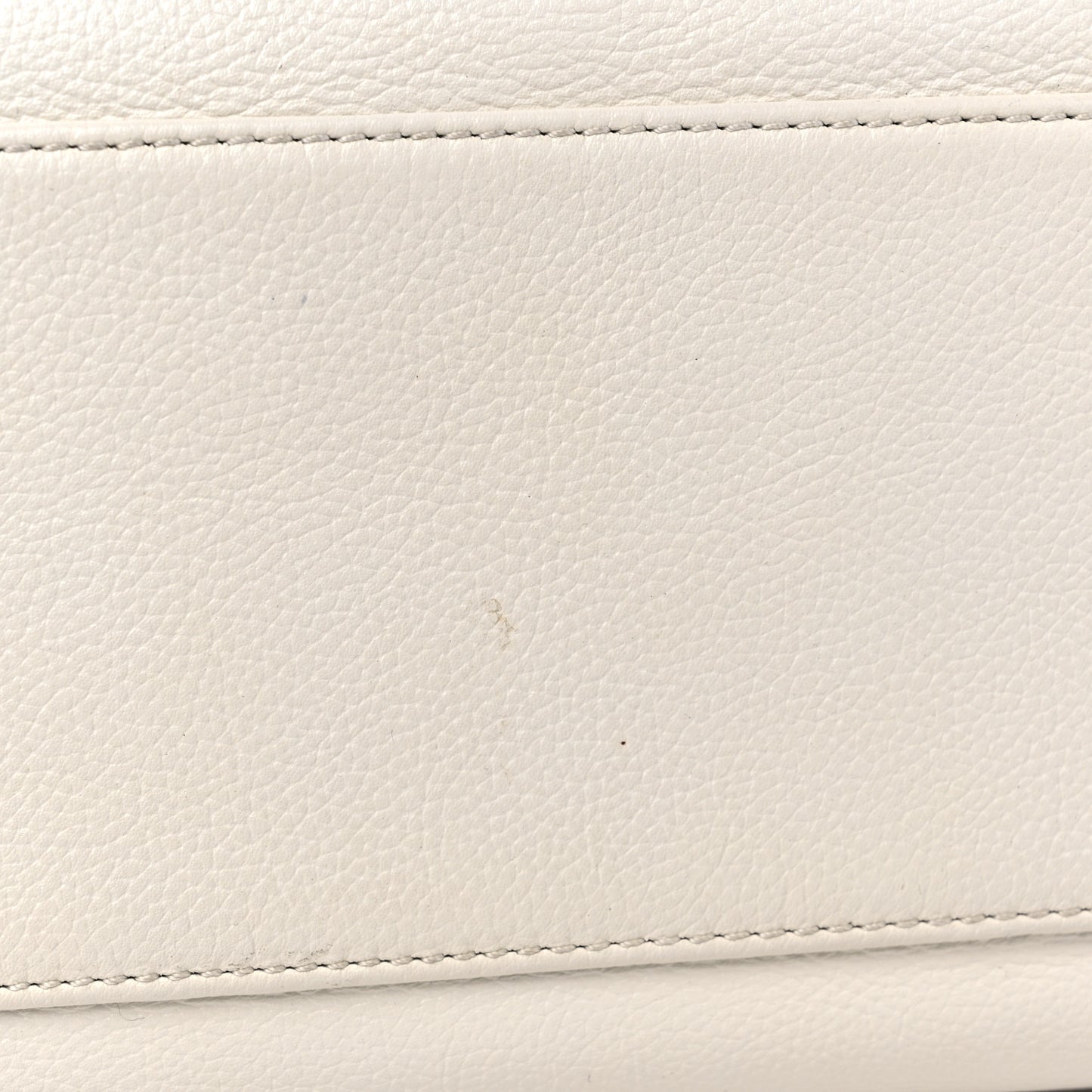 Calfskin Mademoiselle Lock Cerf Executive Shopper Tote White
