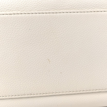 Chanel Calfskin Mademoiselle Lock Cerf Executive Shopper Tote White 16 of 22