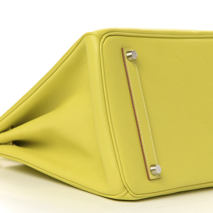 Hermes Epsom Horseshoe Birkin 35 Lime 8 of 10