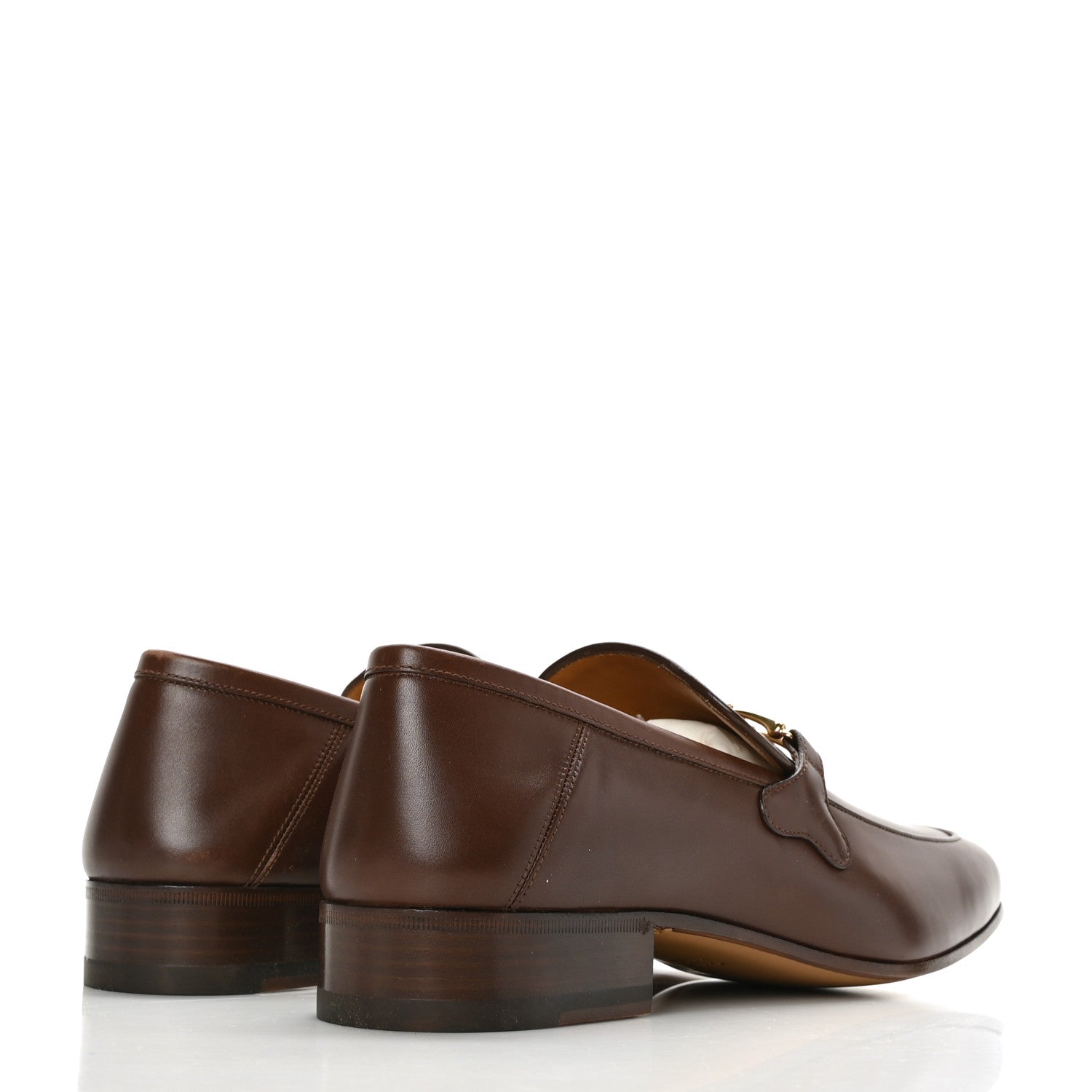 Gucci Calfskin Mens Interlocking G Loafers 8 Light Brown 4 of 8