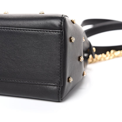 Fendi Nappa Crystal Studded XS Peekaboo Iconic Satchel Black 10 of 10