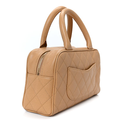Chanel Caviar Quilted Small Bowler Beige 2 of 9
