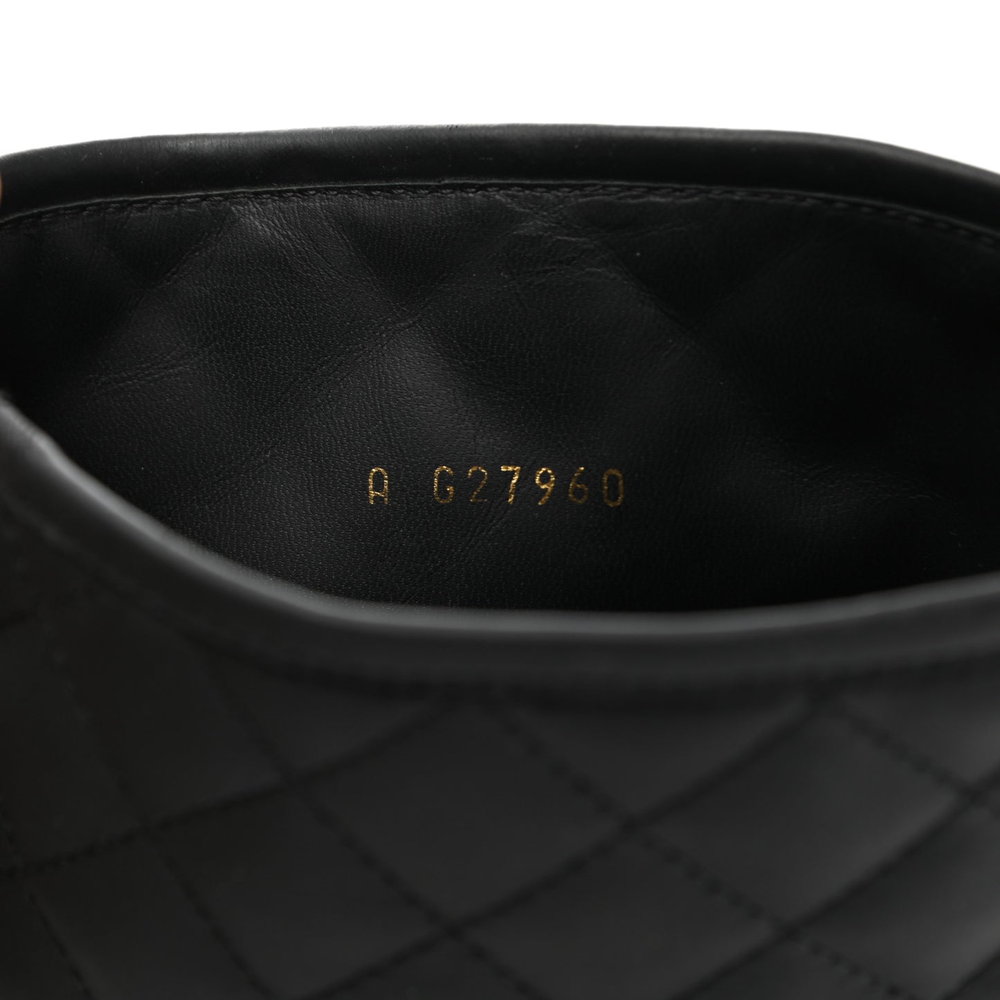 Rubber Quilted Rain Boots 41 Black