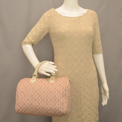 Louis Vuitton Mini Lin Croisette Speedy 30 Rouge 2 of 7