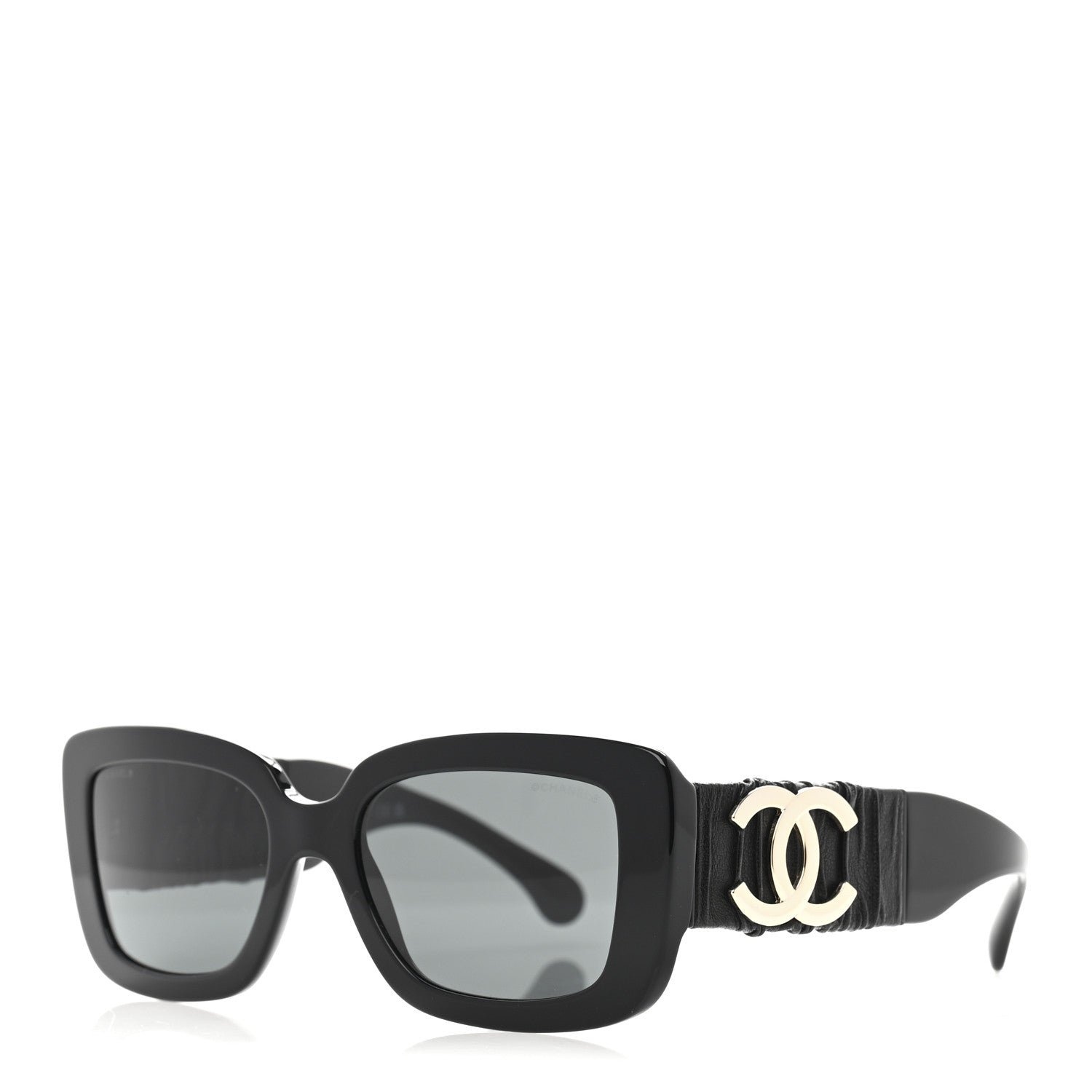 Chanel Acetate Calfskin Square Sunglasses 5473-Q Black 1 of 8