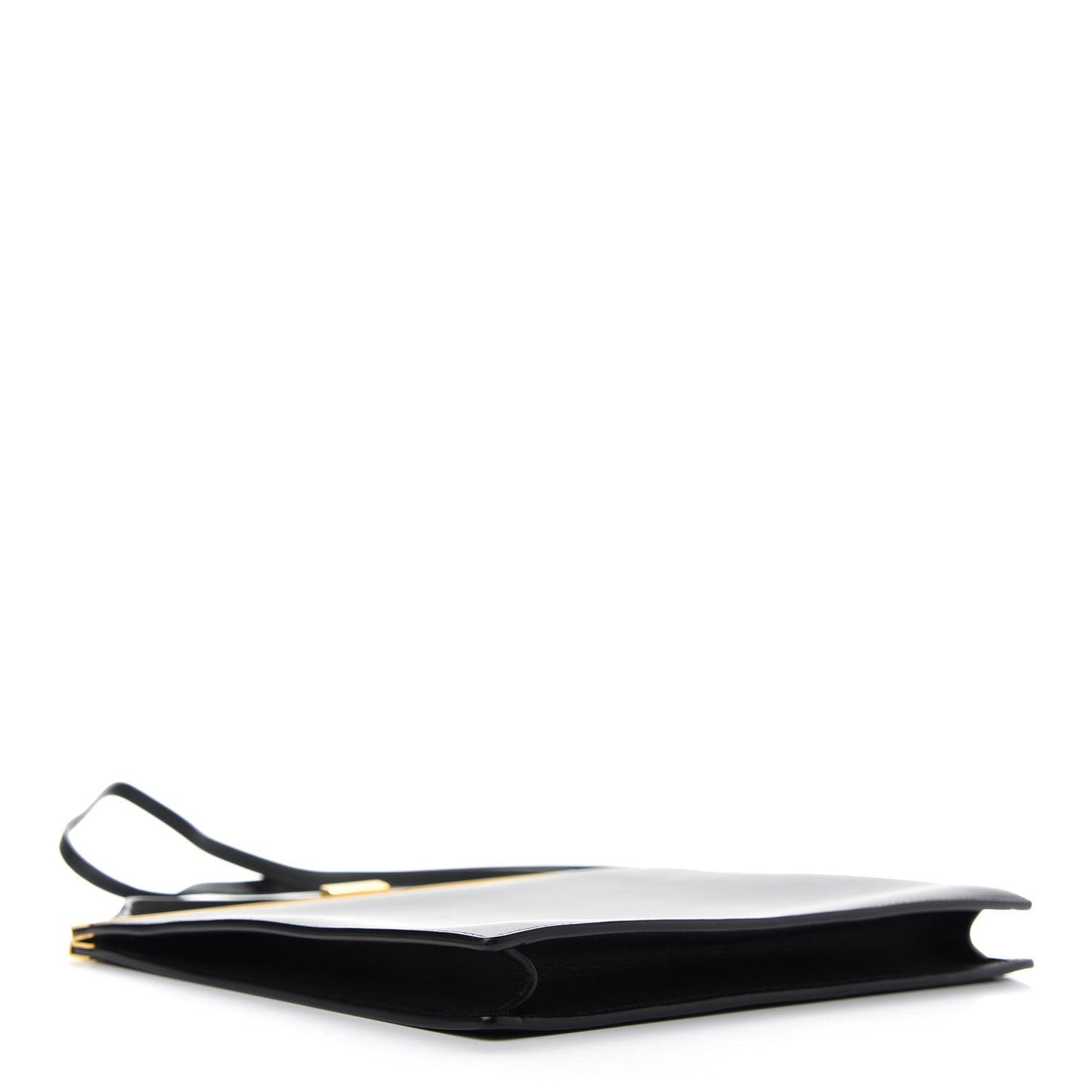 Smooth Calfskin Mini Clasp Bag Black