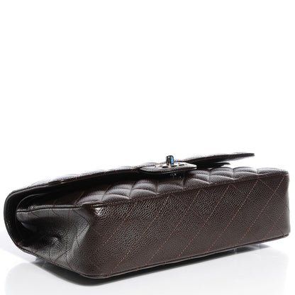 Chanel Caviar Quilted Medium Double Flap Brown 4 of 8
