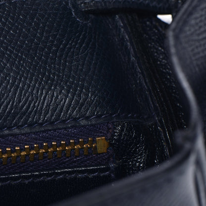 Hermes Courchevel Kelly Retourne 35 Bleu Marine 21 of 28