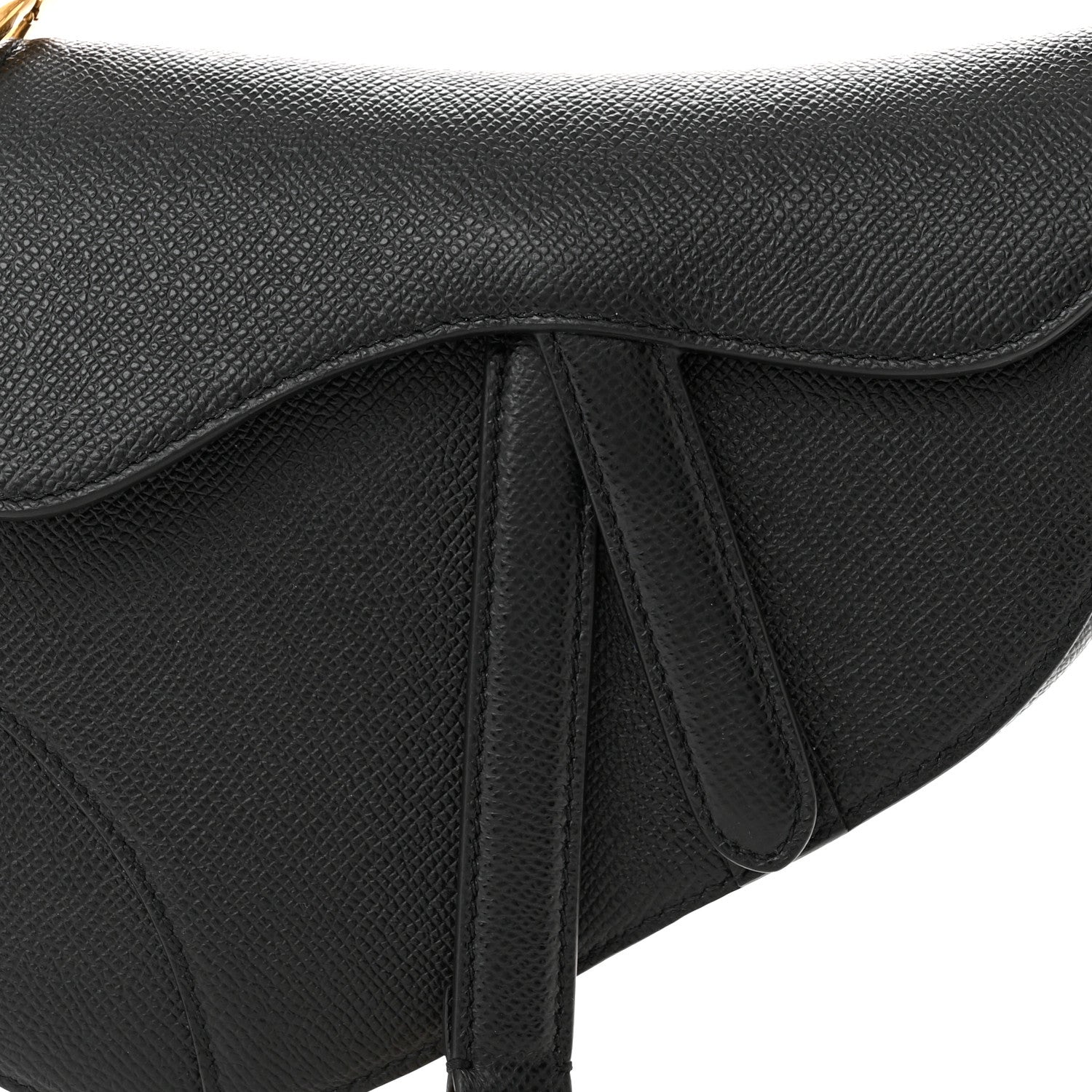Christian Dior Grained Calfskin Mini Saddle Bag Black 8 of 10
