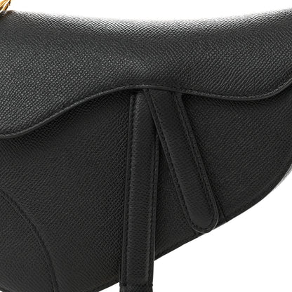 Christian Dior Grained Calfskin Mini Saddle Bag Black 8 of 10