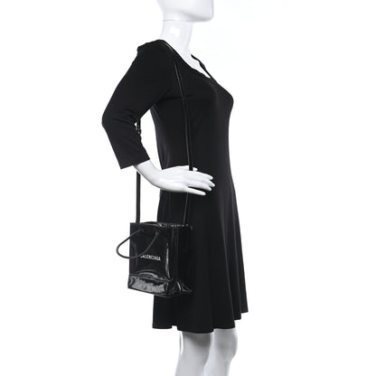 Balenciaga Patent Calfskin Logo Shopping Tote XXS Black 2 of 10