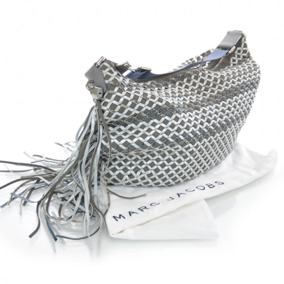 Marc Jacobs Woven Leather Boho Fringe Hobo 3 of 7