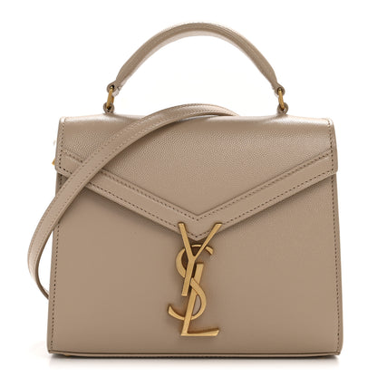 Saint Laurent Grain de Poudre Mini Classic Monogram Cassandra Top Handle Beige 8 of 11