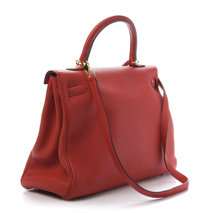 Hermes Togo Kelly Retourne 35 Geranium 3 of 13