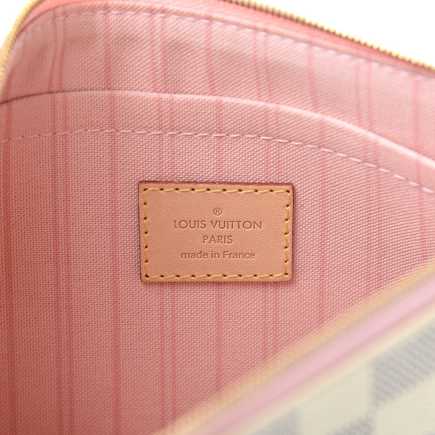 Louis Vuitton Damier Azur Neverfull MM GM Pochette Rose Ballerine 6 of 11