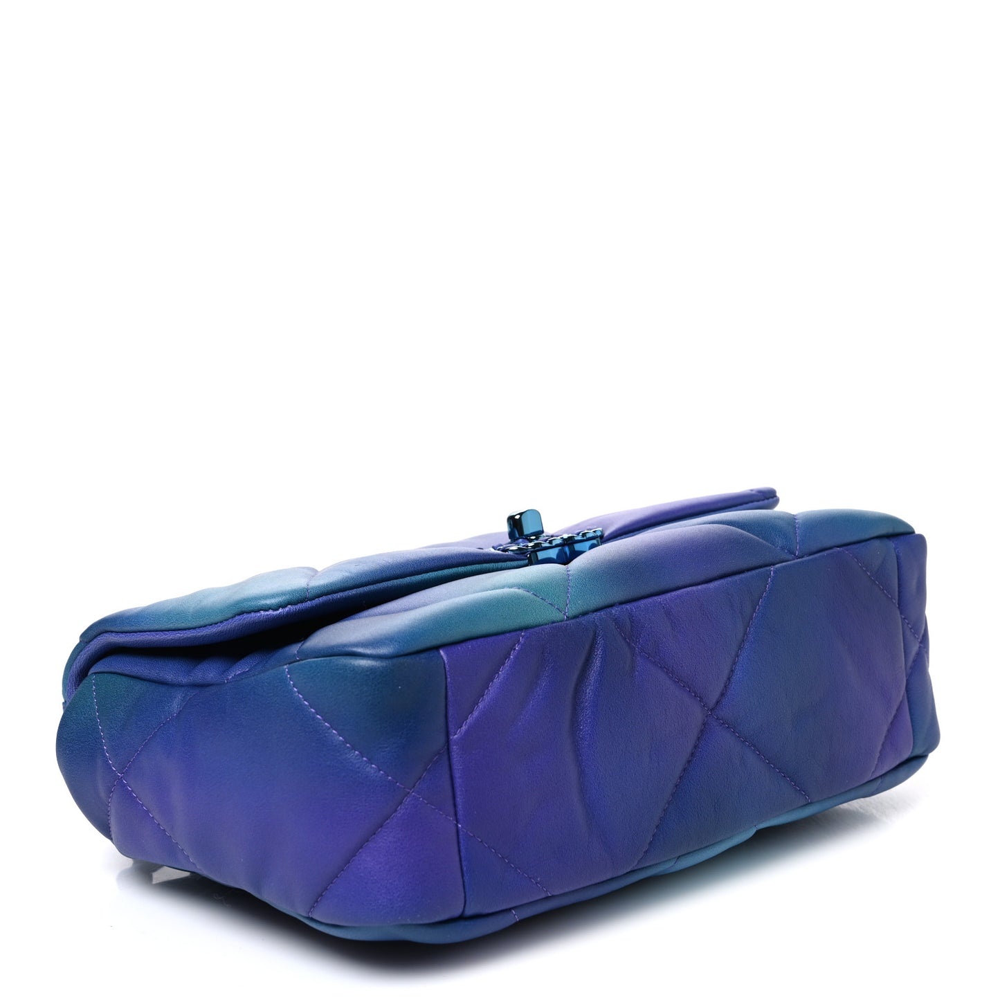Tie Dye Calfskin Quilted Medium Chanel 19 Flap Blue Purple