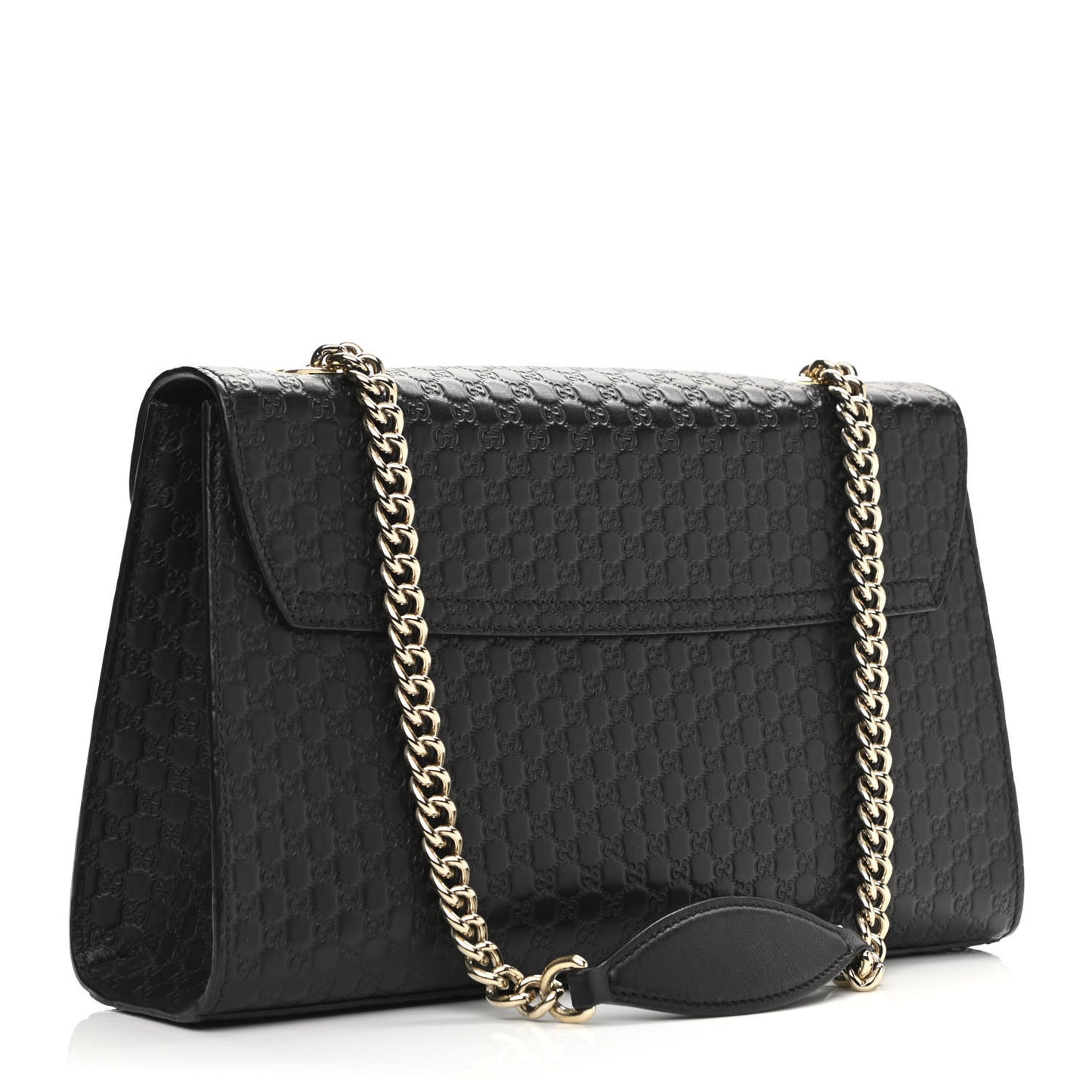 Microguccissima Medium Emily Chain Shoulder Bag Black