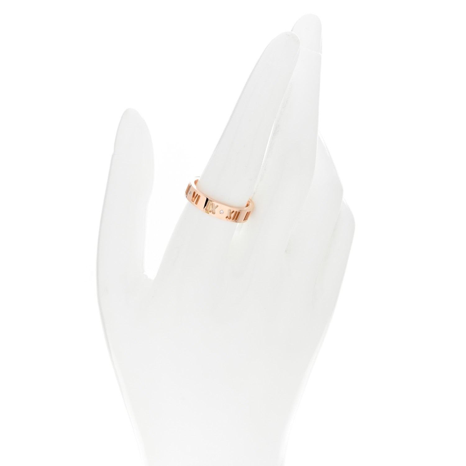 Tiffany 18K Rose Gold Diamond Atlas Pierced Ring 59 8.75 2 of 4