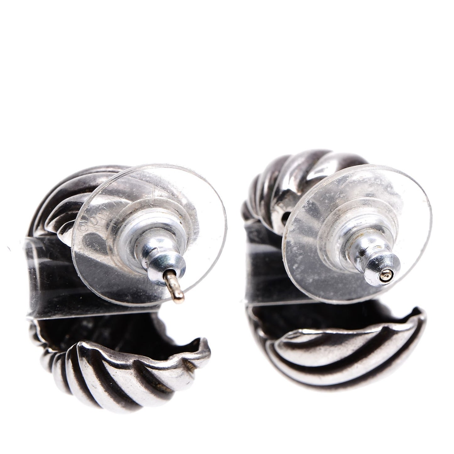 Sterling Silver Sculpted Cable Classics Hoop Earrings