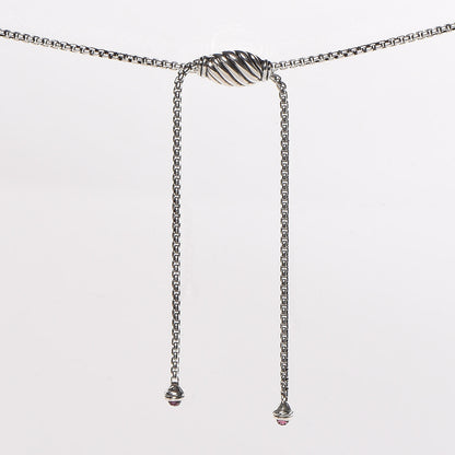 David Yurman Sterling Silver Rhodolite Garnet Cable Berries Tassel Necklace 4 of 7