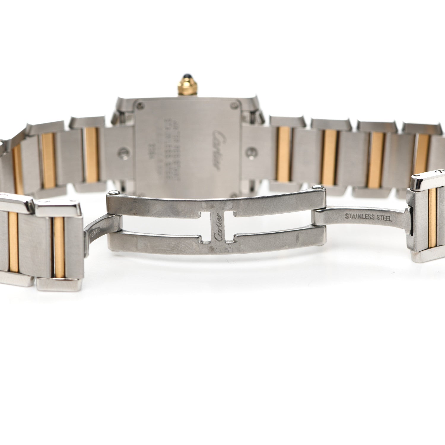 Cartier Stainless Steel 18K Yellow Gold 20mm Tank Francaise Quartz Watch 5 of 6