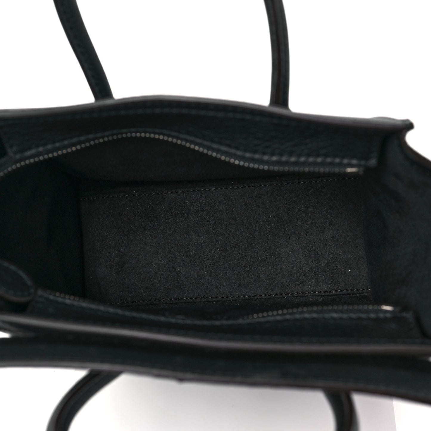 Drummed Calfskin Nano Luggage Black