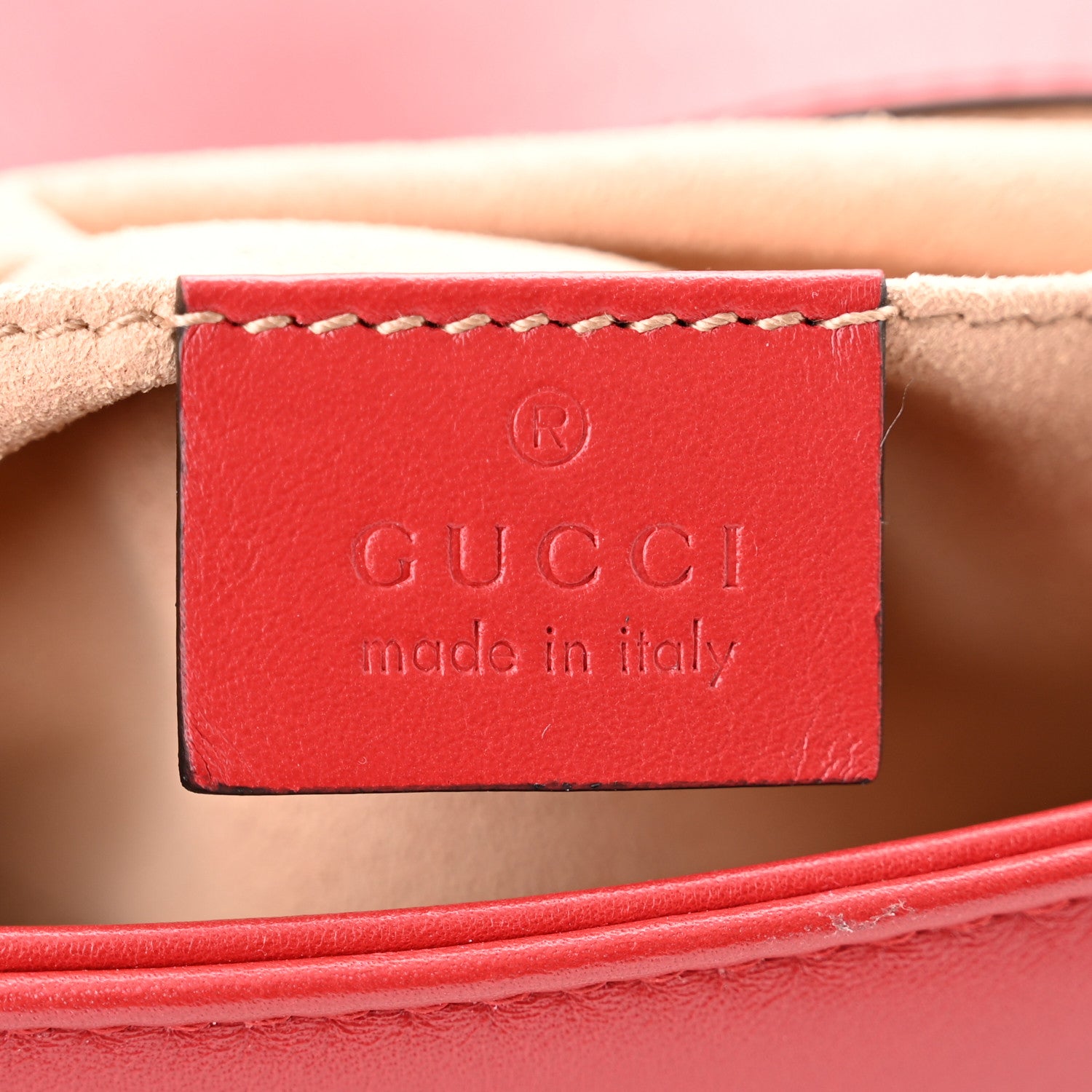 Gucci Calfskin Matelasse Mini GG Marmont Shoulder Bag Hibiscus Red 6 of 10