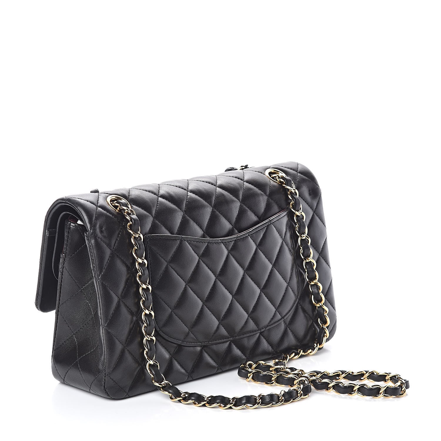 Chanel Lambskin Quilted Medium Double Flap Black 3 of 9