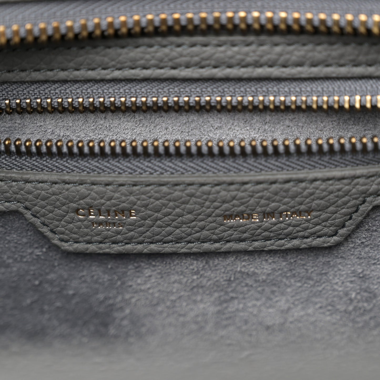 Baby Drummed Calfskin Micro Luggage Kohl