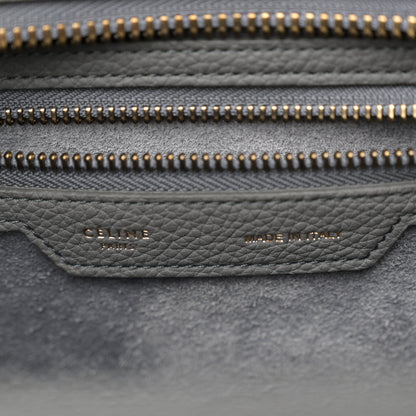 Celine Baby Drummed Calfskin Micro Luggage Kohl 6 of 9