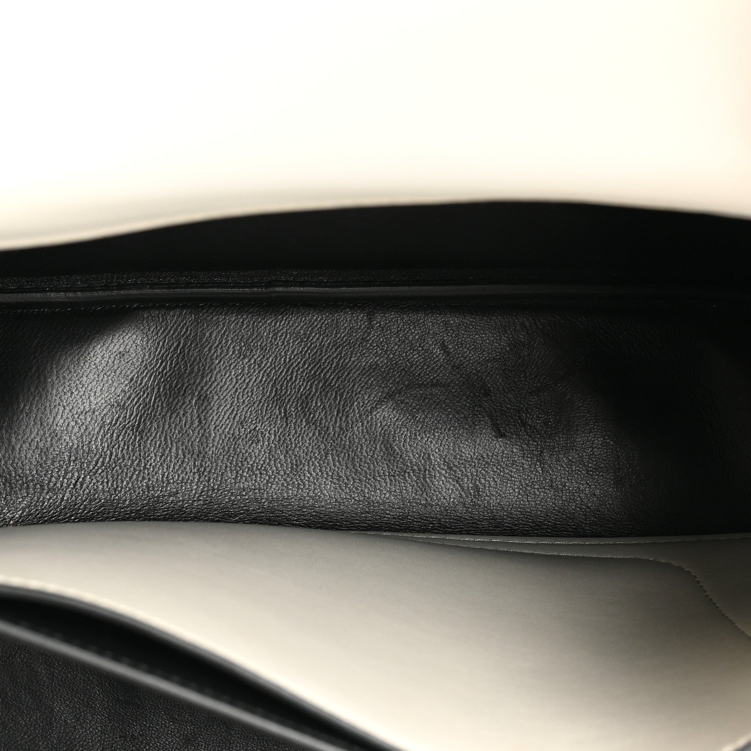 Prada Saffiano Cuir Small Matinee Tote White Black 6 of 11