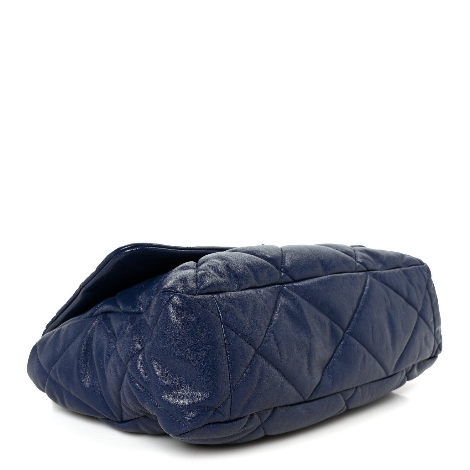 Chanel Goatskin Quilted Maxi Chanel 19 Flap Navy Blue 1914899