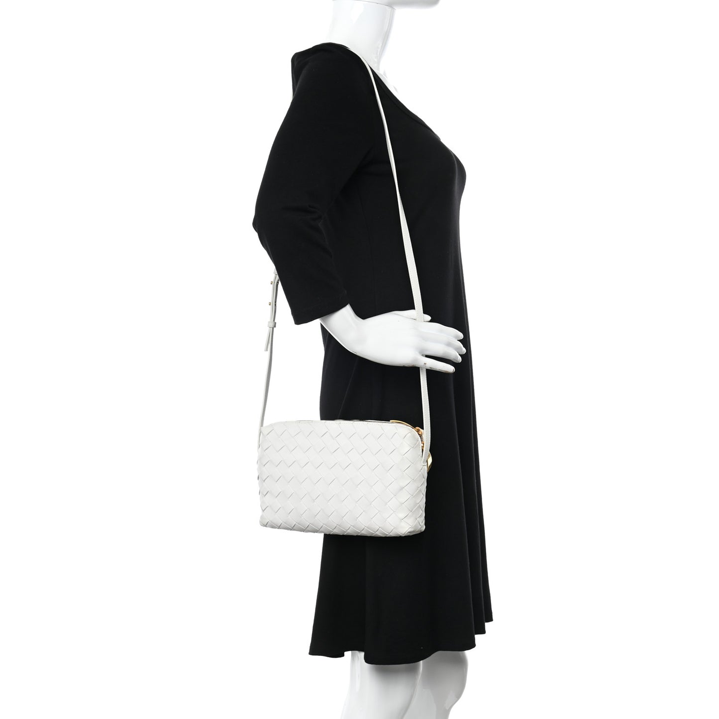 Nappa Intrecciato Crossbody White