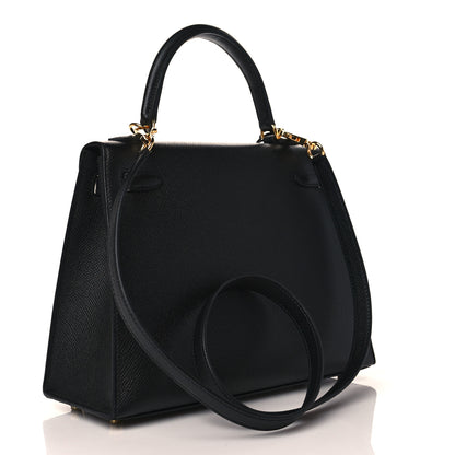 Hermes Epsom Kelly Sellier 25 Black 3 of 10