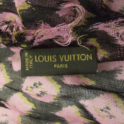 Louis Vuitton Silk Cashmere Monogram Ikat Stole Noir 6 of 6